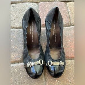 Attilio Giusti Leombruni Black Leather Flats